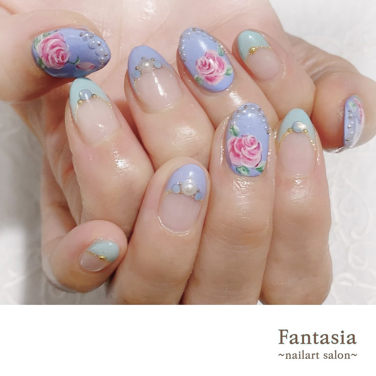 春 夏 オールシーズン オフィス ハンド Fantasia By Pinaのネイルデザイン No ネイルブック