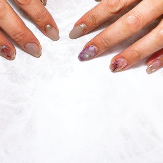 タイダイ スモーキー セルフネイルのネイルデザイン ネイルブック