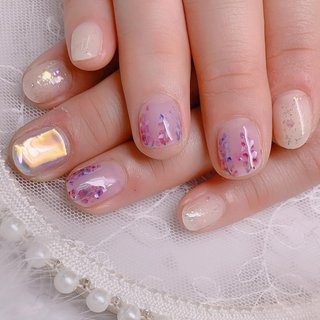 藤の花ネイルのネイルデザイン ネイルブック