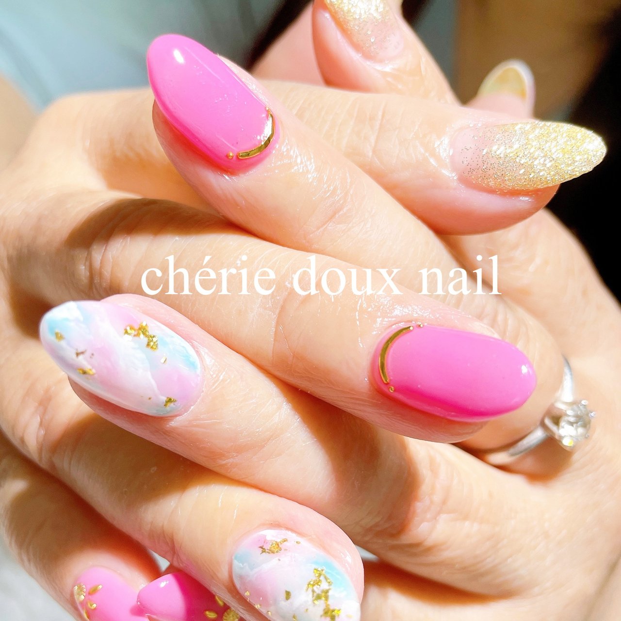 春 夏 海 リゾート ハンド Cherie Doux Nail Eriのネイルデザイン No 630 ネイルブック