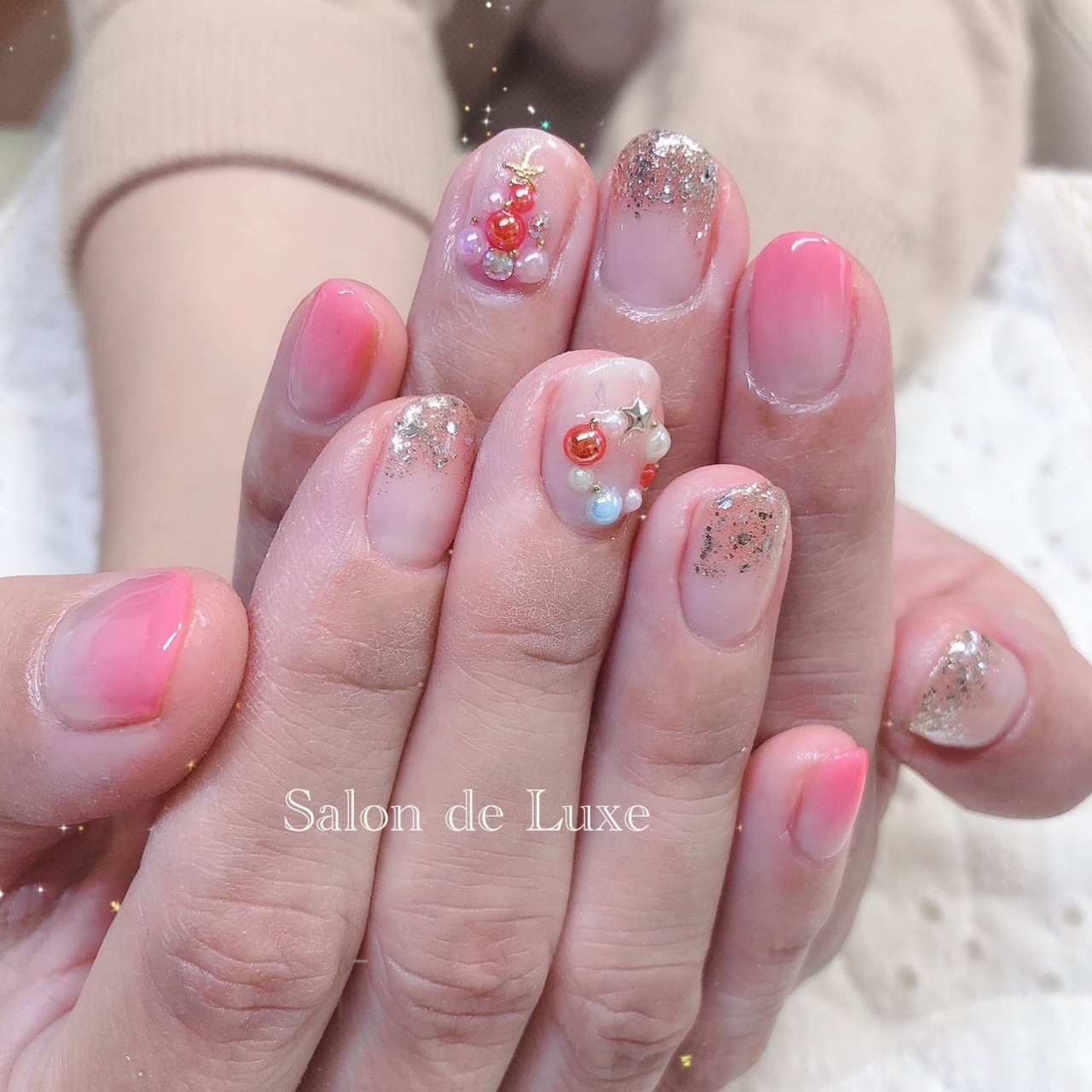 冬 クリスマス デート 女子会 ハンド Salonde Luxeのネイルデザイン No ネイルブック
