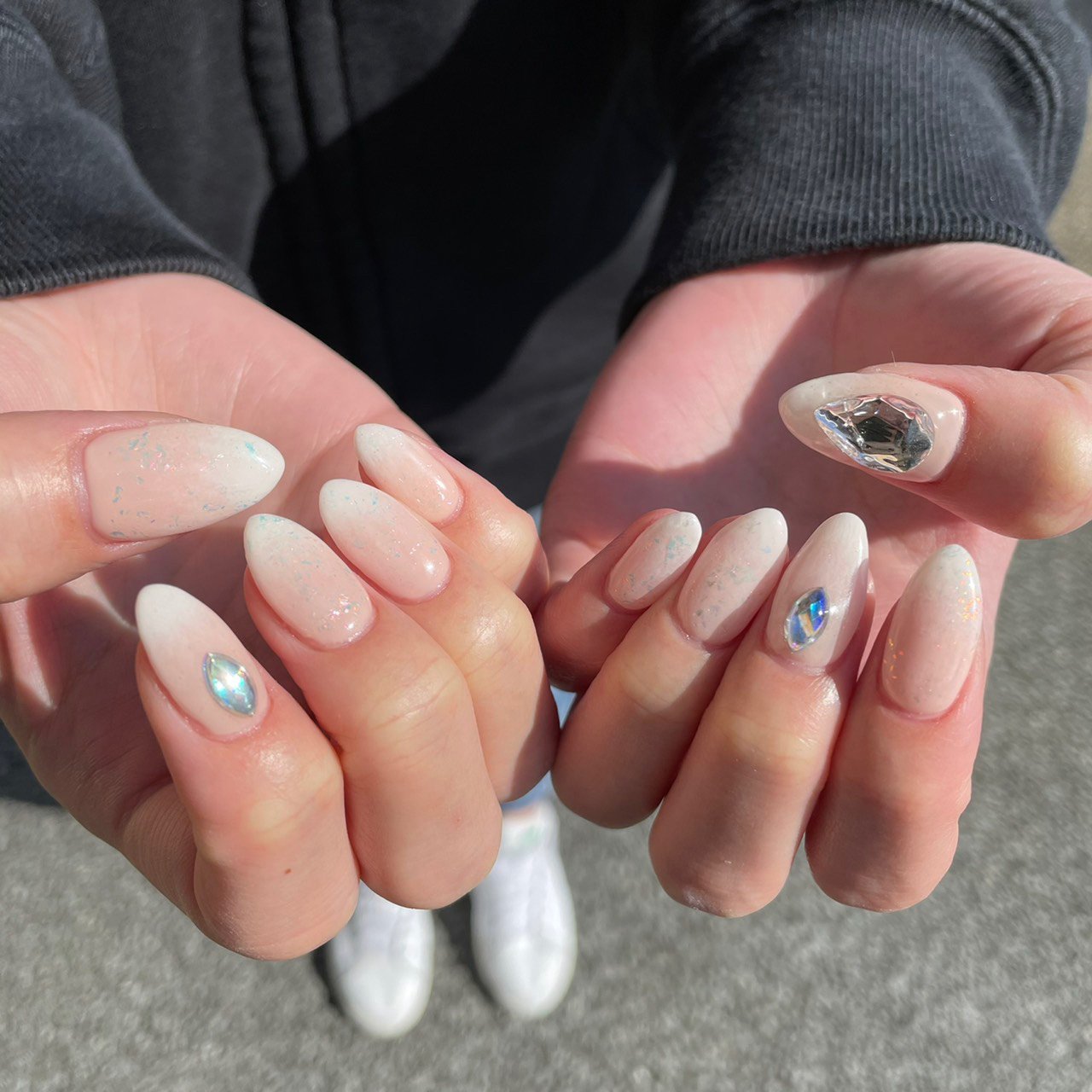 夏 ハンド シンプル グラデーション ミディアム Meiのネイルデザイン No ネイルブック