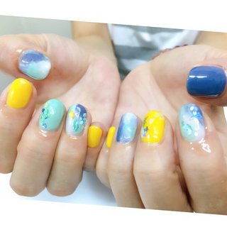 水族館ネイルのネイルデザイン ネイルブック