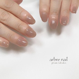 モカベージュネイルのネイルデザイン ネイルブック