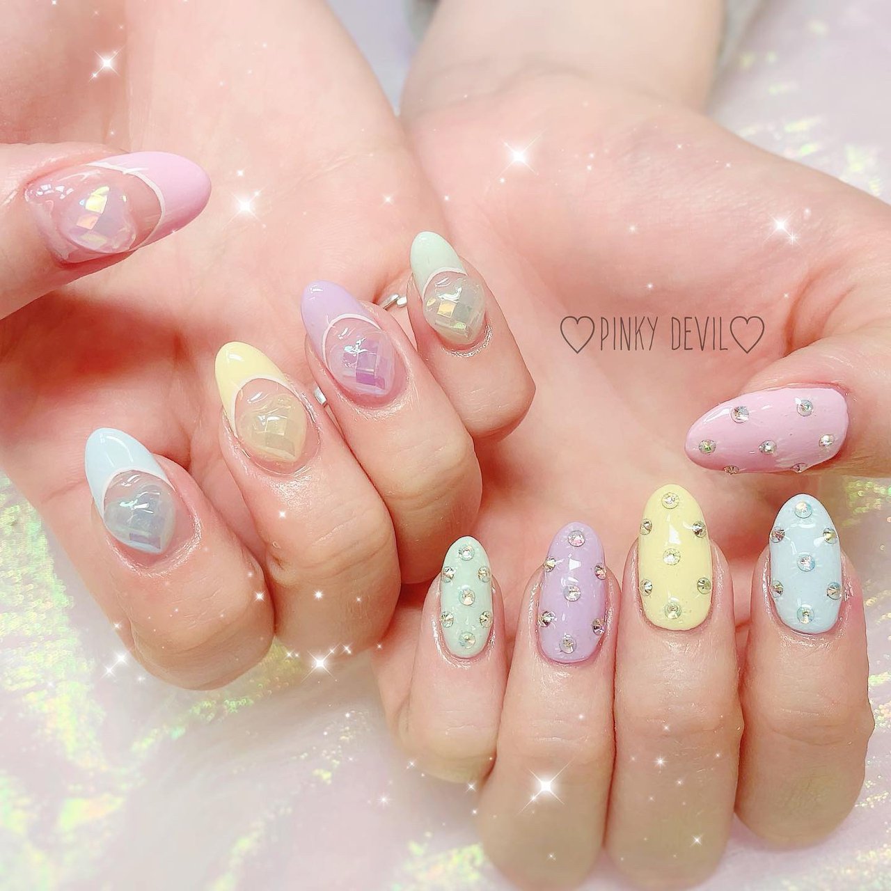 オールシーズン デート 女子会 フレンチ ワンカラー Pinky Devilのネイルデザイン No ネイルブック