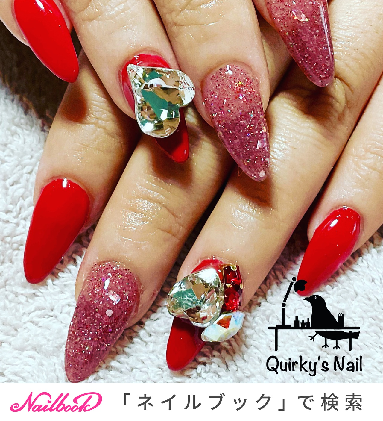 赤スカルプのネイルデザイン ネイルブック