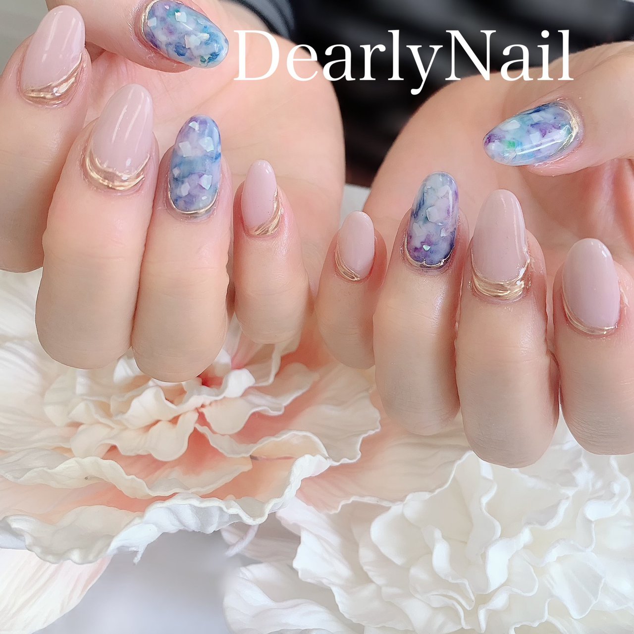 春 オールシーズン ハンド ワンカラー シェル Dearlynailのネイルデザイン No ネイルブック