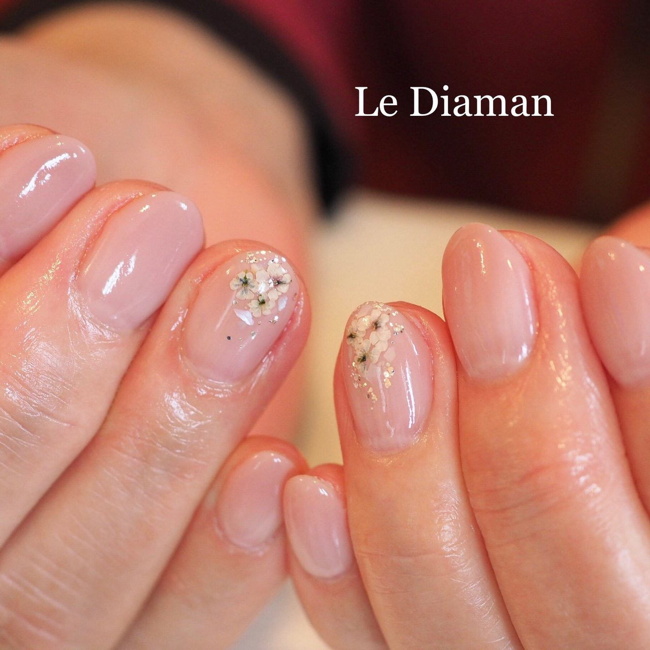 春 ハンド グラデーション フラワー 押し花 Le Diamanのネイルデザイン No ネイルブック