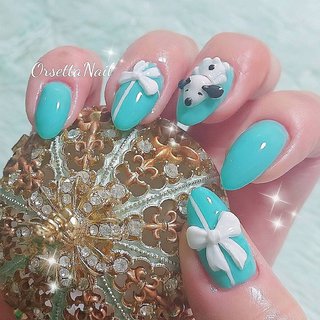 デコ ターコイズ ブラックのネイルデザイン ネイルブック