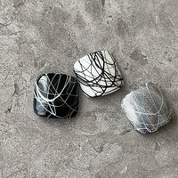 フット ニュアンス モノトーンのネイルデザイン ネイルブック