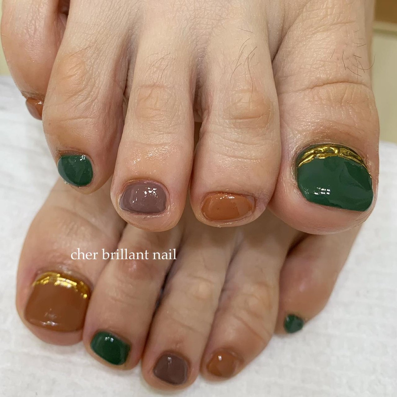 フット ワンカラー お客様 Cher Brillant Nailのネイルデザイン No ネイルブック
