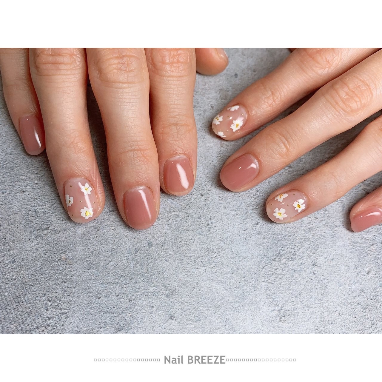 オールシーズン ブライダル ハンド フラワー ショート Nail Breezeのネイルデザイン No ネイルブック