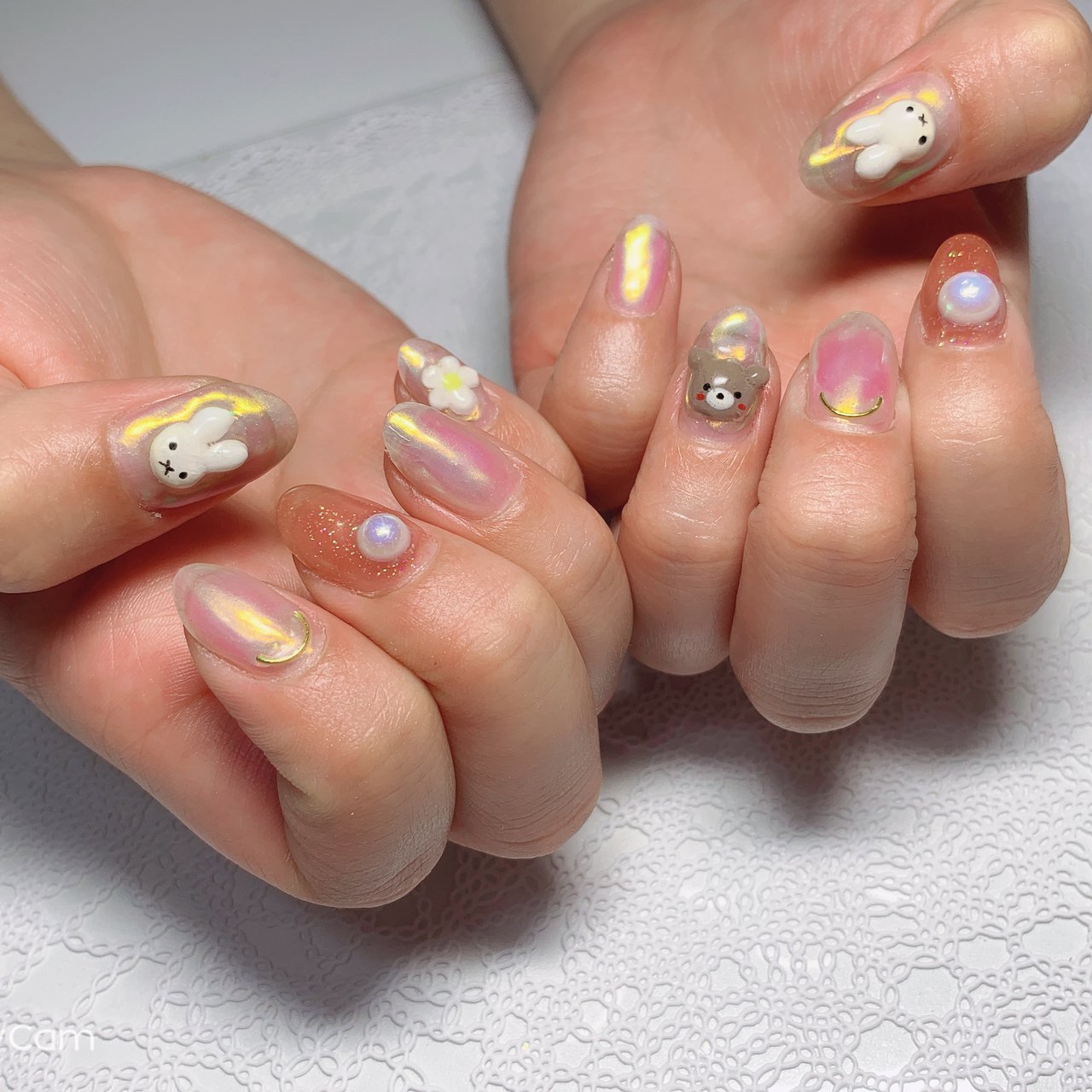 オールシーズン ハンド キャラクター ミディアム ジェル Nail Salon Pinkのネイルデザイン No ネイルブック