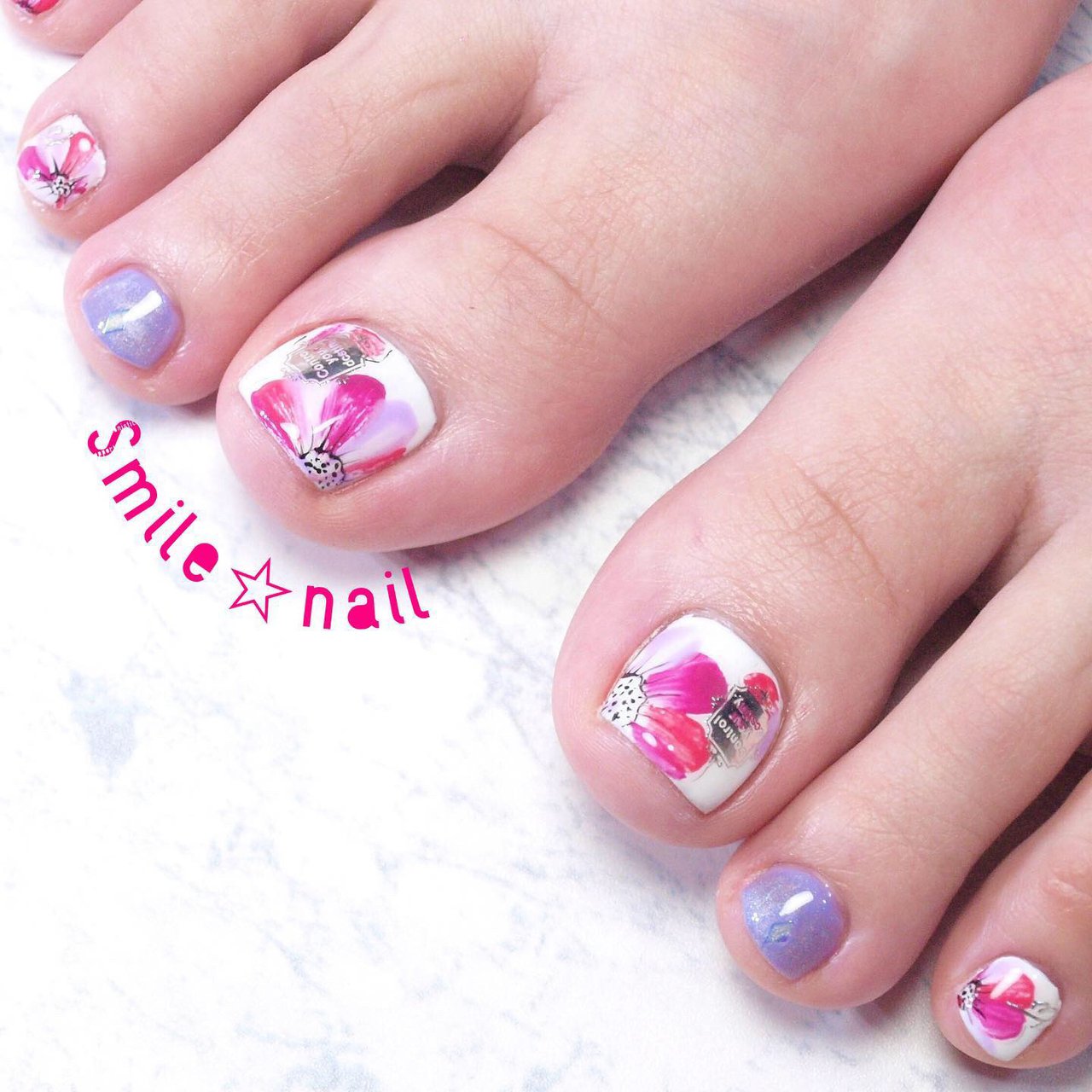 春 オールシーズン デート 女子会 フット Smile Nailのネイルデザイン No ネイルブック