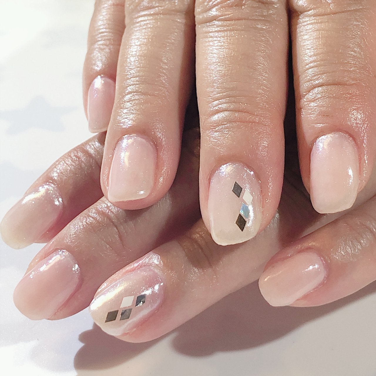 春 夏 ハンド シンプル ミラー Gheenail Yogaのネイルデザイン No ネイルブック