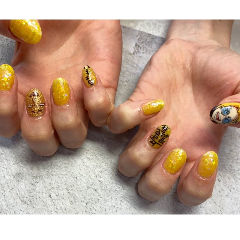 オールシーズン ライブ ハンド ラメ 痛ネイル Irish Nail 久屋大通店 アイリッシュネイル パラジェル登録サロン Mao Jel導入サロン のネイルデザイン No ネイルブック