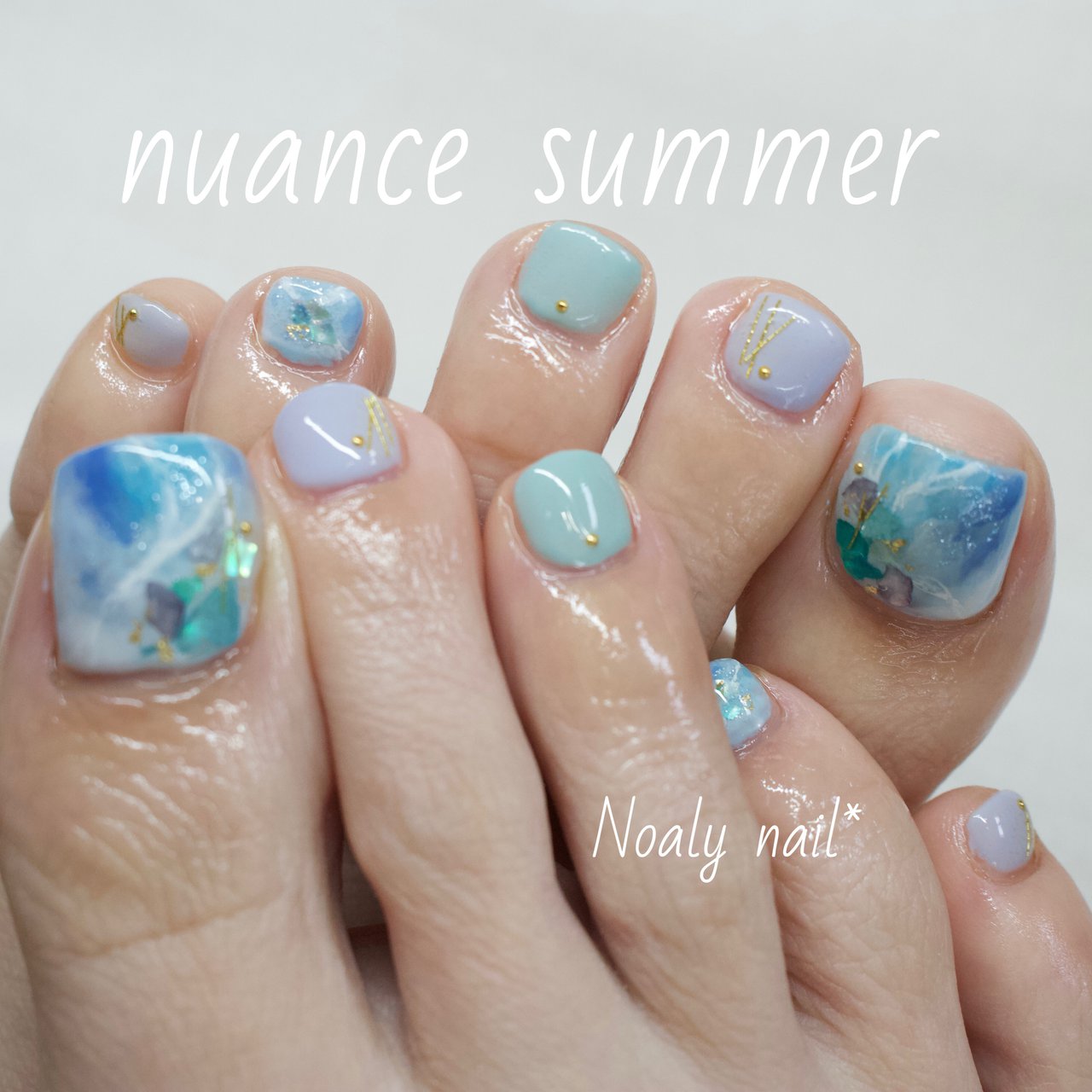 夏 リゾート 浴衣 フット シェル Noaly Nail のネイルデザイン No ネイルブック