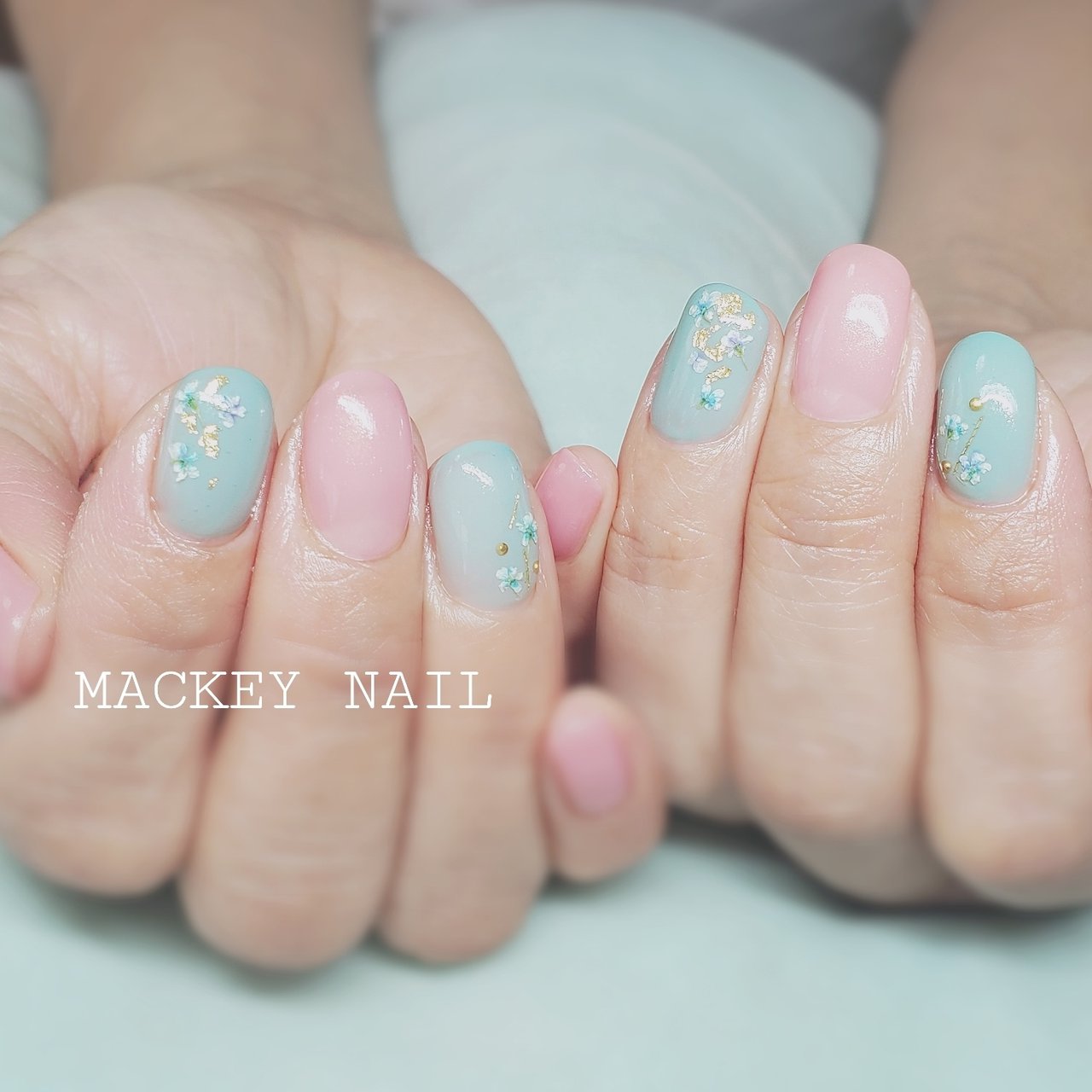 春 夏 オフィス ハンド フラワー Mackey Nailのネイルデザイン No ネイルブック