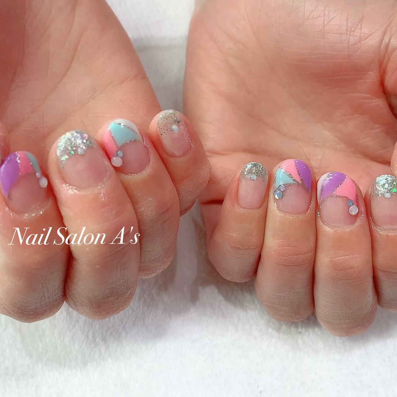 梅雨 海 スポーツ 女子会 フレンチ Nailasのネイルデザイン No ネイルブック