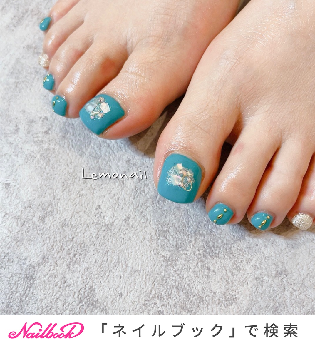 フットネイルチップ No.74 深海 奥行きシェル 1280_lc