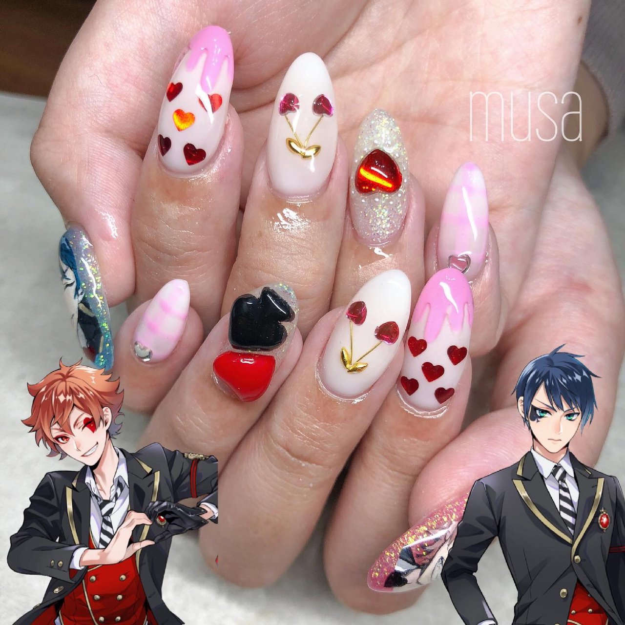 オーダーメイドネイル AKARI NAIL 🤍 推し活ネイル | 🥀 ——— ハイキュー 赤葦京治