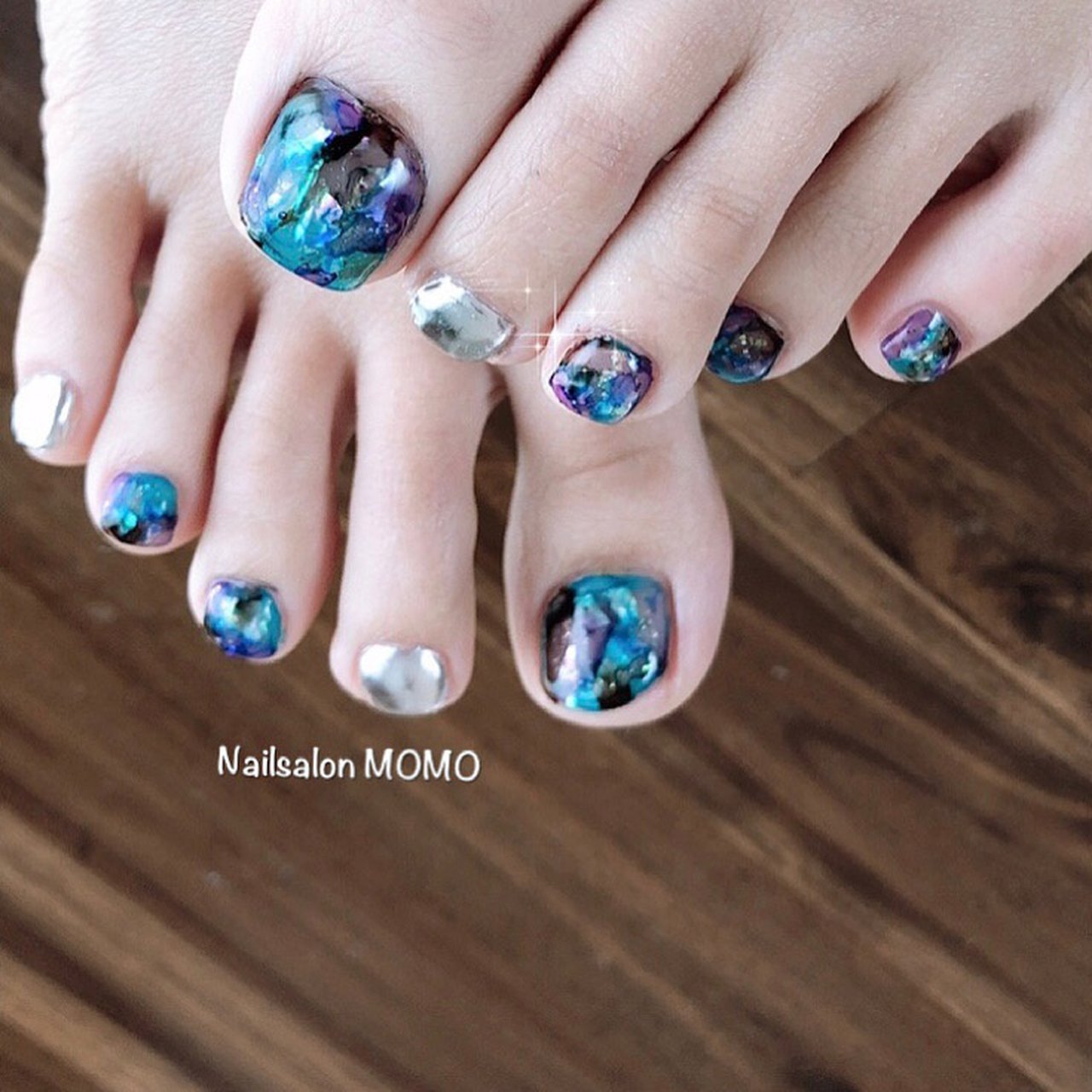 夏 梅雨 海 リゾート フット Nailsalonmomoのネイルデザイン No ネイルブック