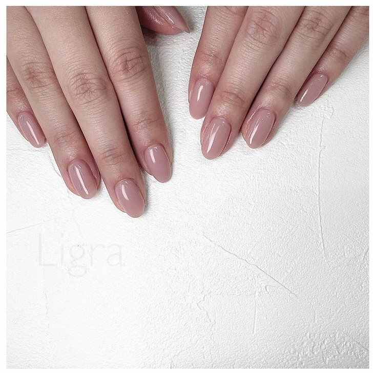 オールシーズン オフィス ハンド ワンカラー ミディアム セルフエステligraのネイルデザイン No ネイルブック