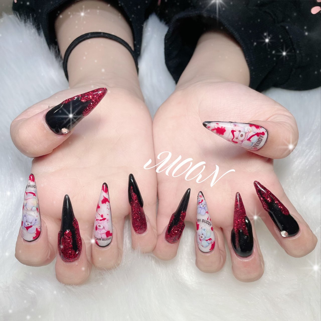 オールシーズン ライブ ハロウィン ハンド ラメ Yumiのネイルデザイン No ネイルブック