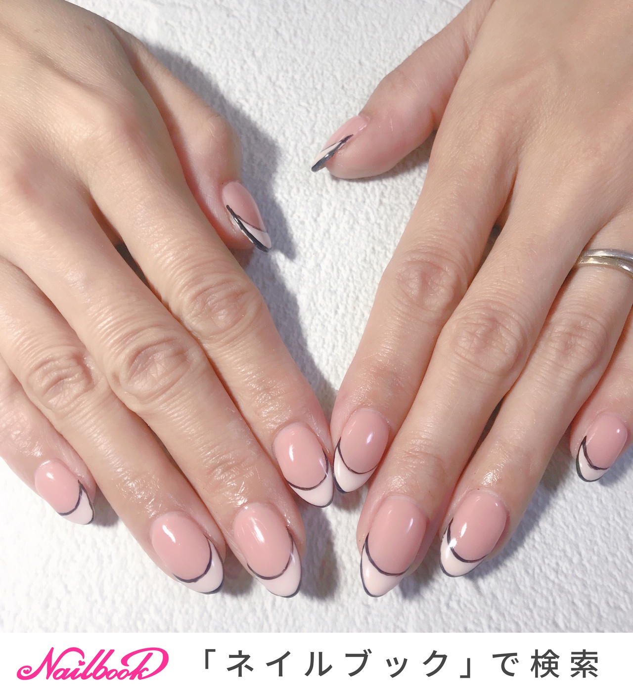 ヌーディーピンクのネイルデザイン ネイルブック