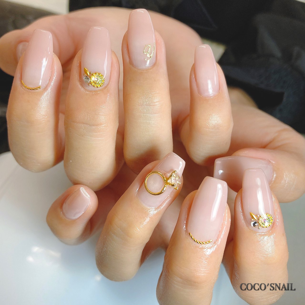 オールシーズン ハンド シンプル グラデーション ミディアム Coco S Nailのネイルデザイン No ネイルブック