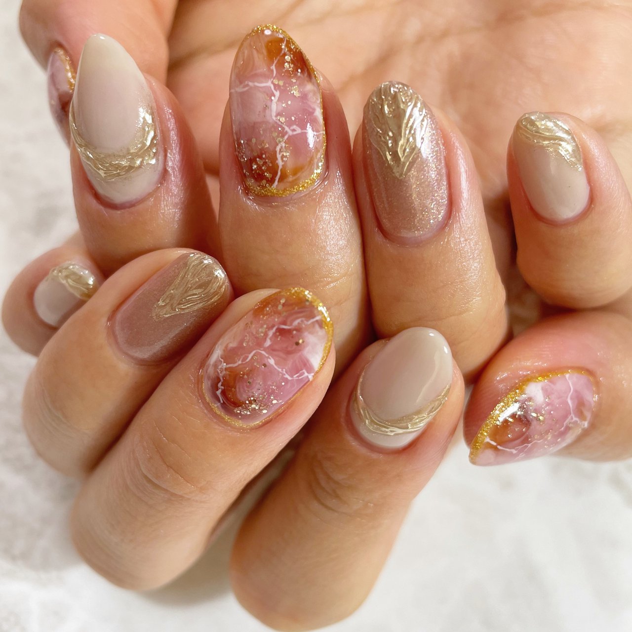 春 夏 オールシーズン デート ハンド 𝓃𝒶𝓉𝓈𝓊𝓂𝒾のネイルデザイン No ネイルブック