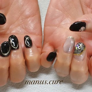 ブラック 黒 美容師ネイルのネイルデザイン ネイルブック