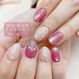 ラメ 結婚式お呼ばれネイルのネイルデザイン ネイルブック