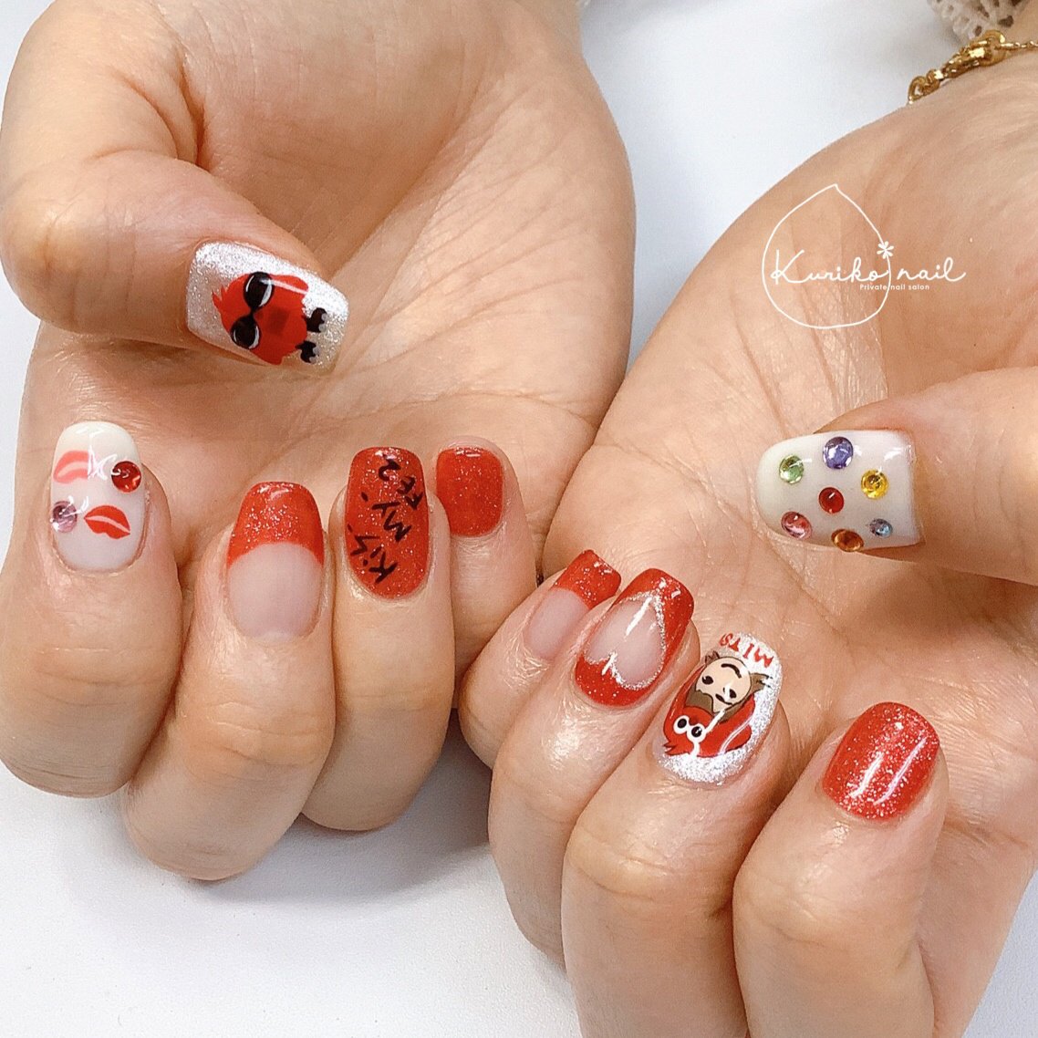 オールシーズン ライブ ハンド ワンカラー 痛ネイル Kuriko Nailのネイルデザイン No ネイルブック