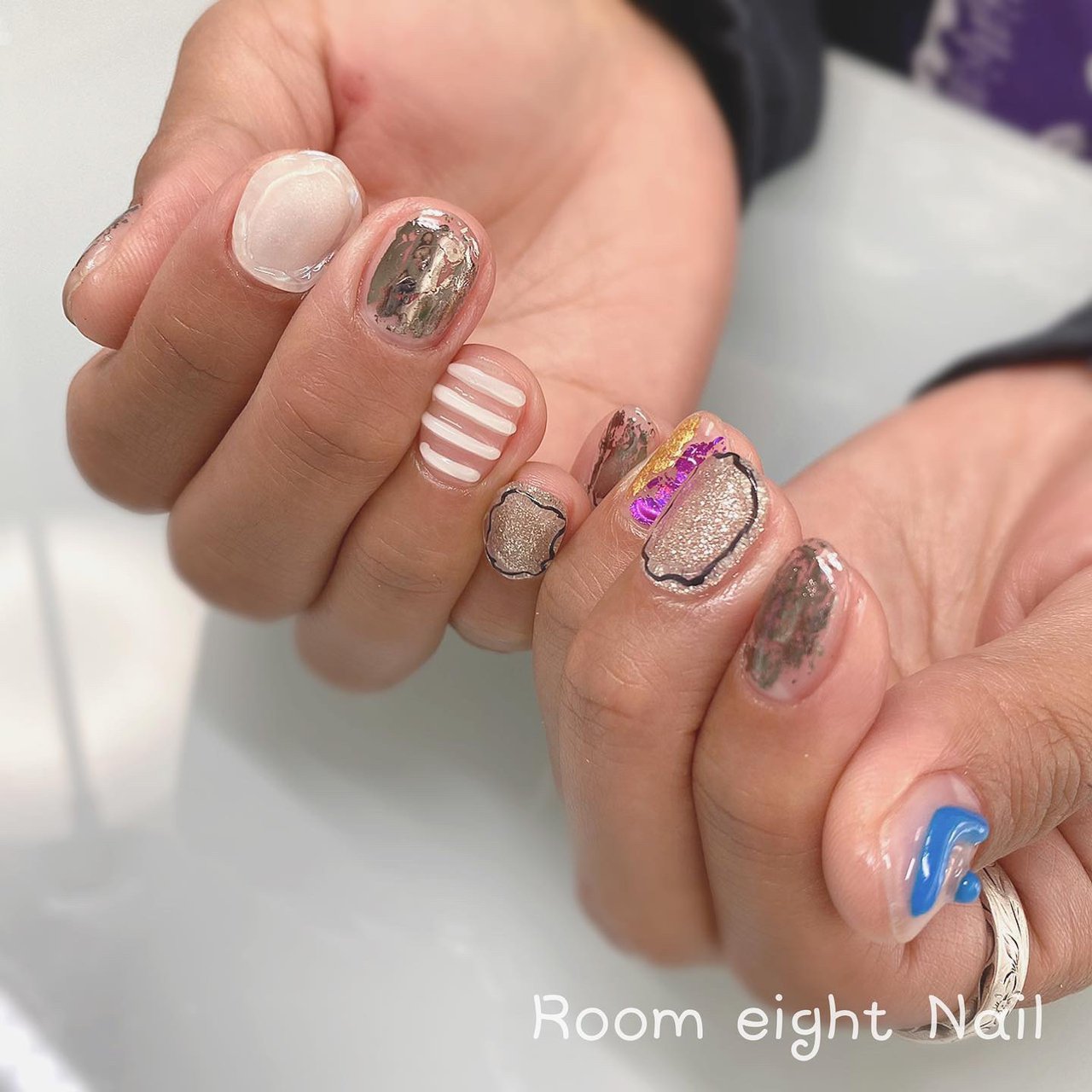春 夏 オールシーズン ライブ ハンド Room Eight Nailのネイルデザイン No ネイルブック