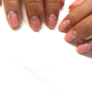 フレンチネイル フレンチ コーラルピンクのネイルデザイン ネイルブック