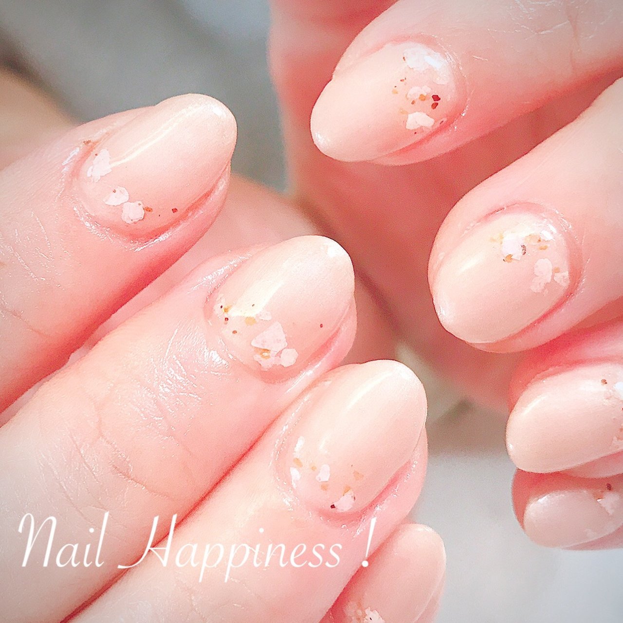 オールシーズン オフィス シンプル ホログラム シェル Nail Happiness ネイルハピネス ささきまきのネイルデザイン No ネイルブック