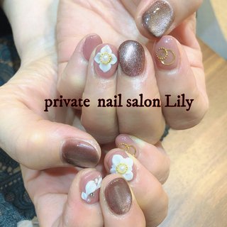 人気順 茶色のマグネットネイルのネイルデザイン ネイルブック