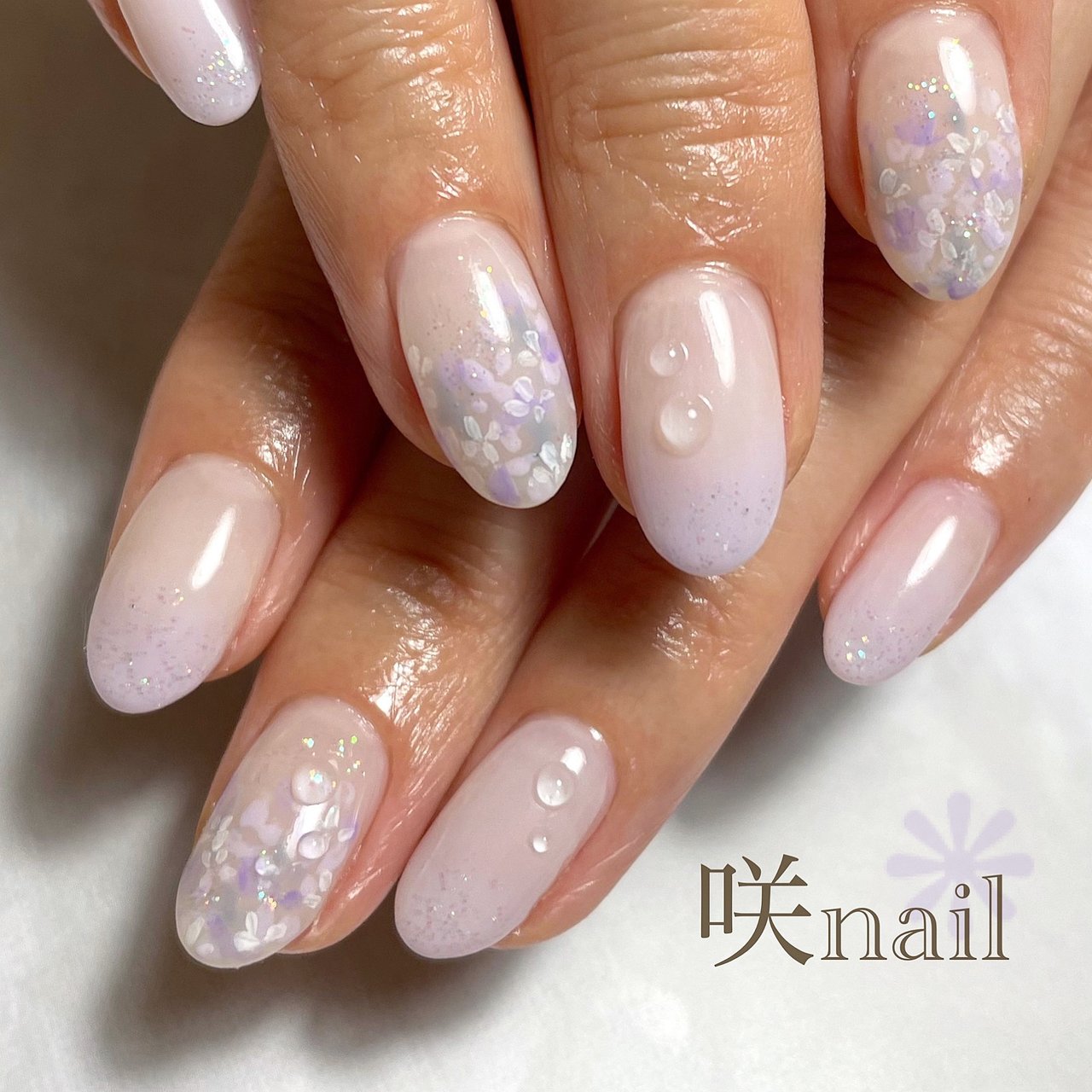 梅雨 オフィス デート 女子会 ハンド 咲nail サキネイル のネイルデザイン No ネイルブック