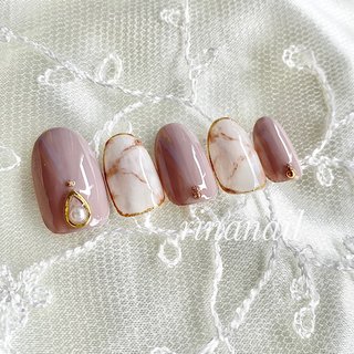 べっ甲 ホワイト ピンクのネイルデザイン ネイルブック