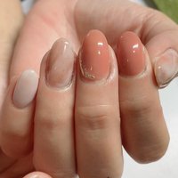 ピンクブラウンネイルのネイルデザイン ネイルブック