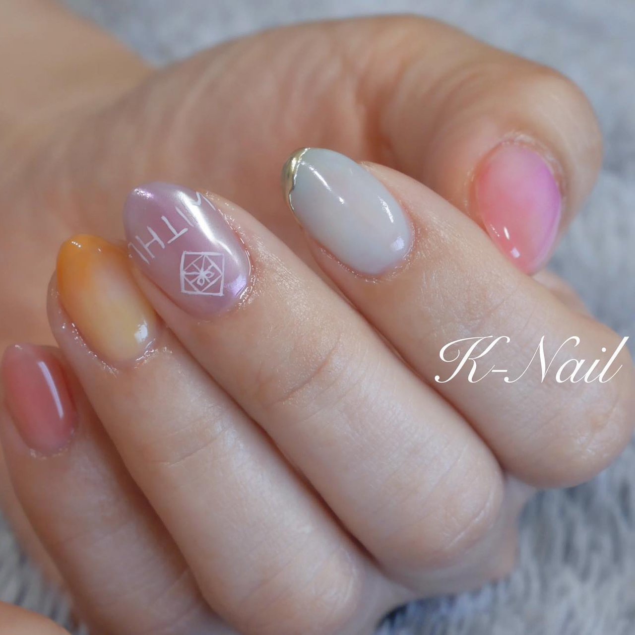 ライブ ハンド グラデーション タイダイ マーブル K Nail Kanakoのネイルデザイン No ネイルブック