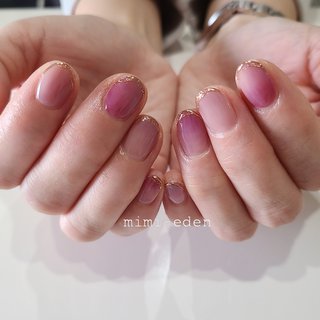 春 グラデーション 紫のネイルデザイン ネイルブック