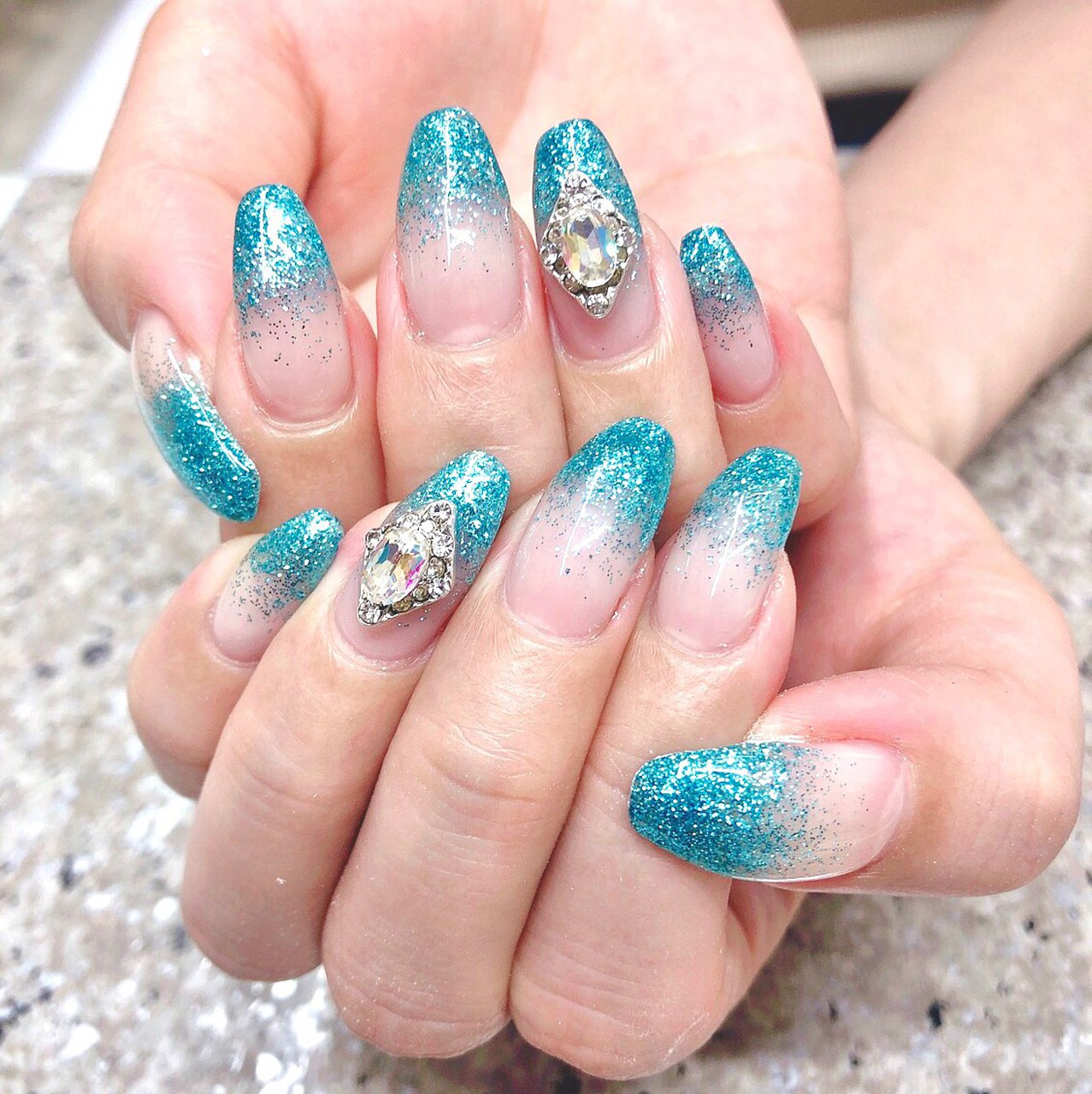 水色/ブルー - 💎crystal R ~nail salon~のネイルデザイン[No.6331022