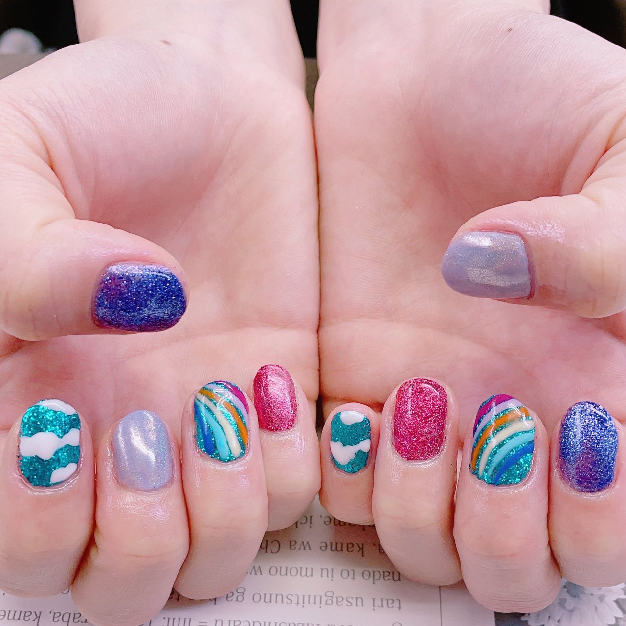 夏 梅雨 海 ライブ ハンド Ayu1184のネイルデザイン No ネイルブック