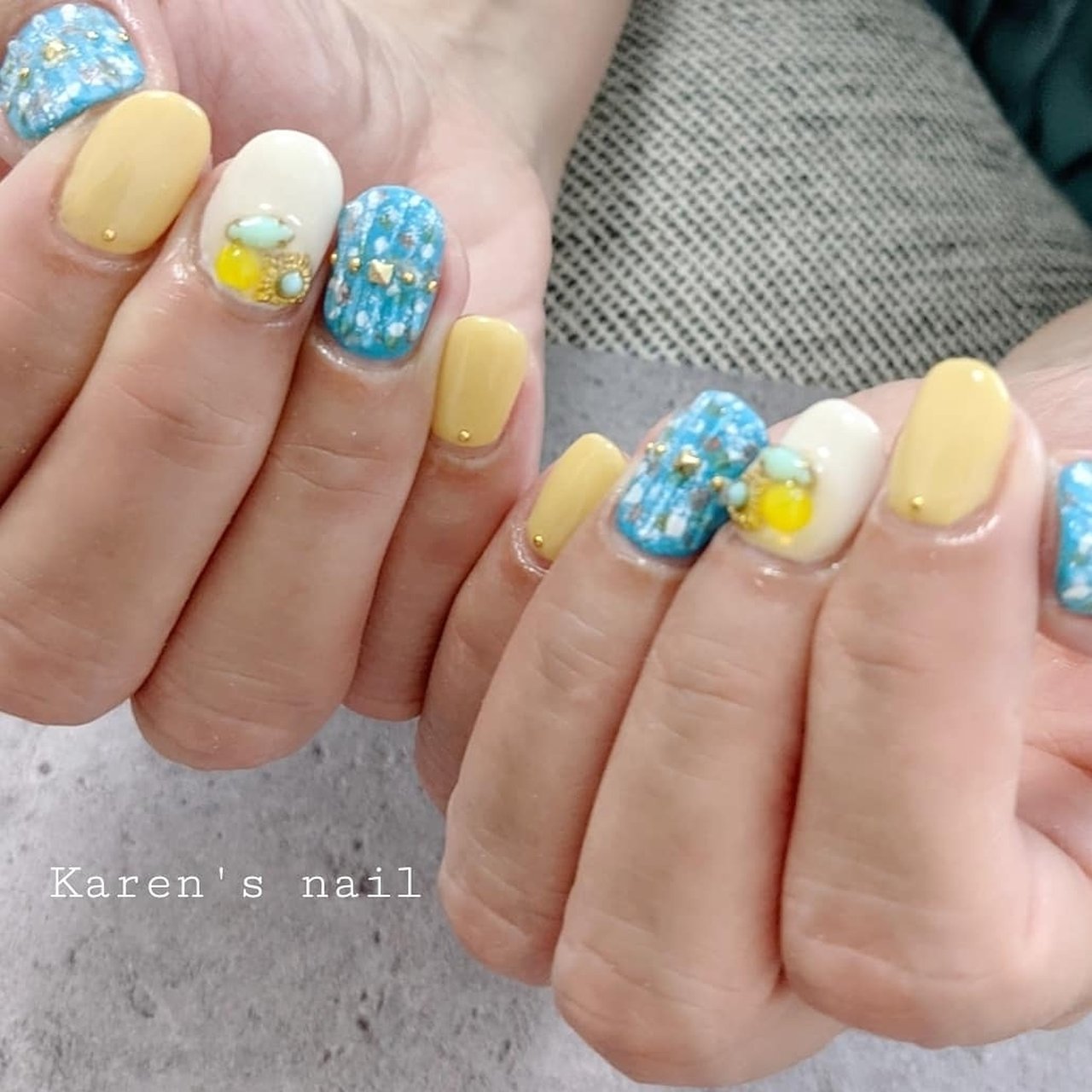春/夏/海/リゾート/ハンド - karen's nail rierinのネイルデザイン[No