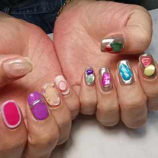 人気順 ジェルネイル お持ち込みパーツのネイルデザイン ネイルブック