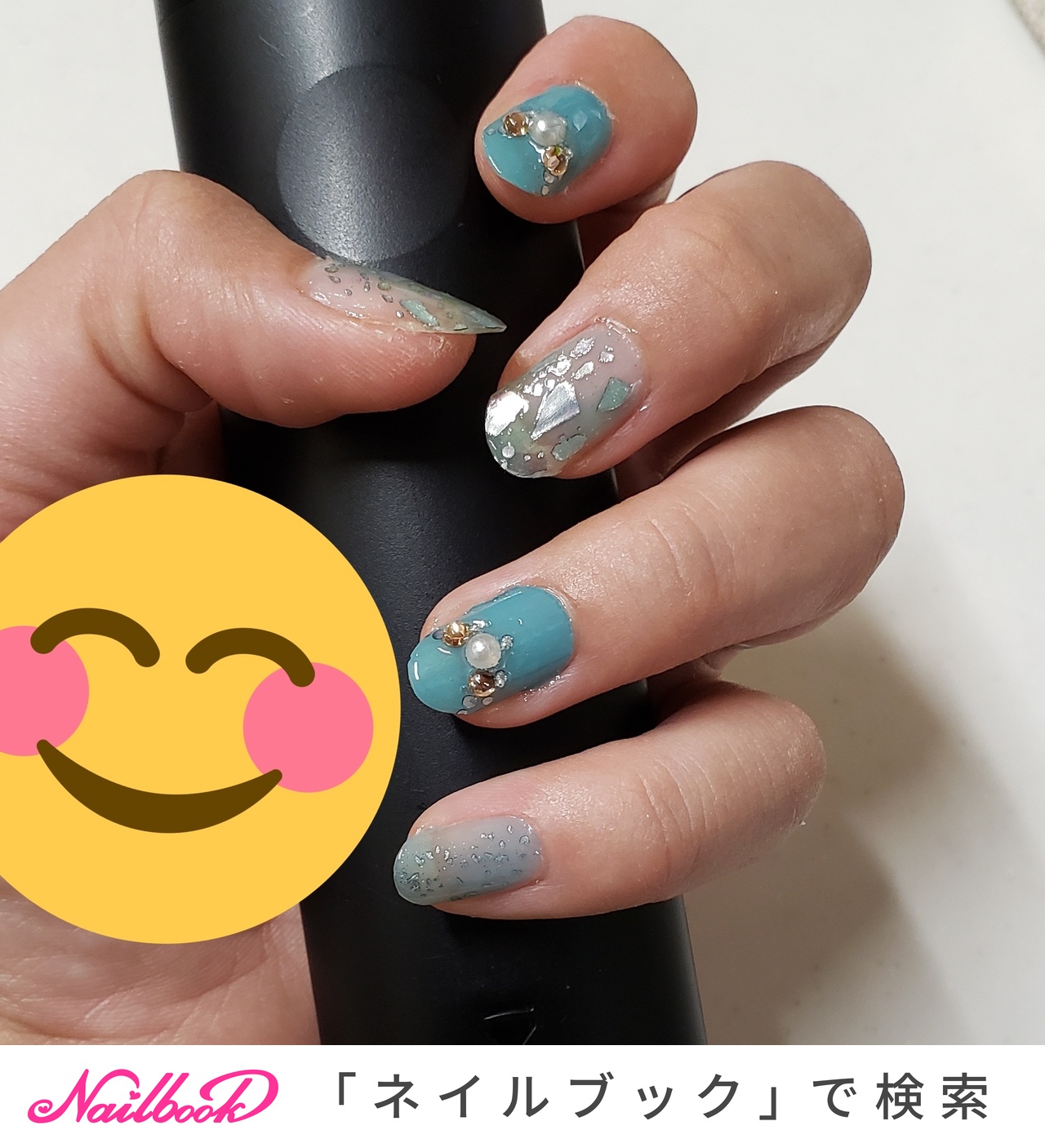 セリアパーツのネイルデザイン ネイルブック