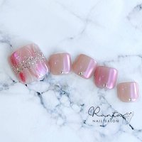 フット ホワイト シェラックネイルのネイルデザイン ネイルブック