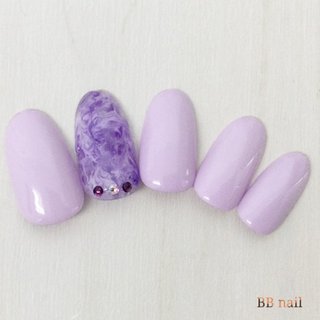 21年 新着順 入学式 パープル 紫のネイルデザイン ネイルブック